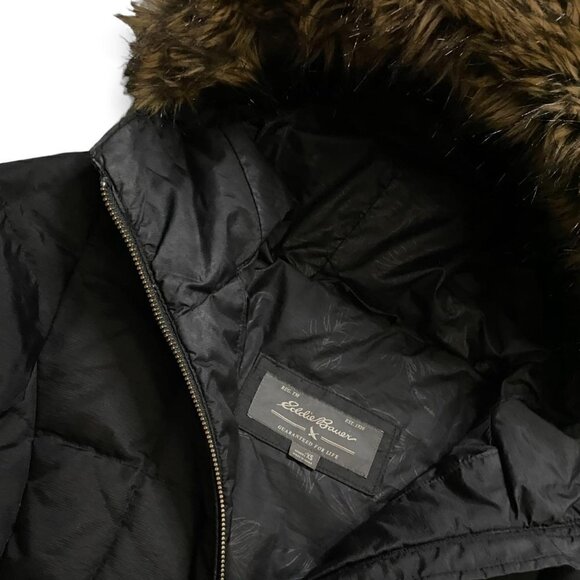 Eddie Bauer Down Fill Faux Fur Winter Puffer Parka Coat - Womens XS - Picture 2 of 5